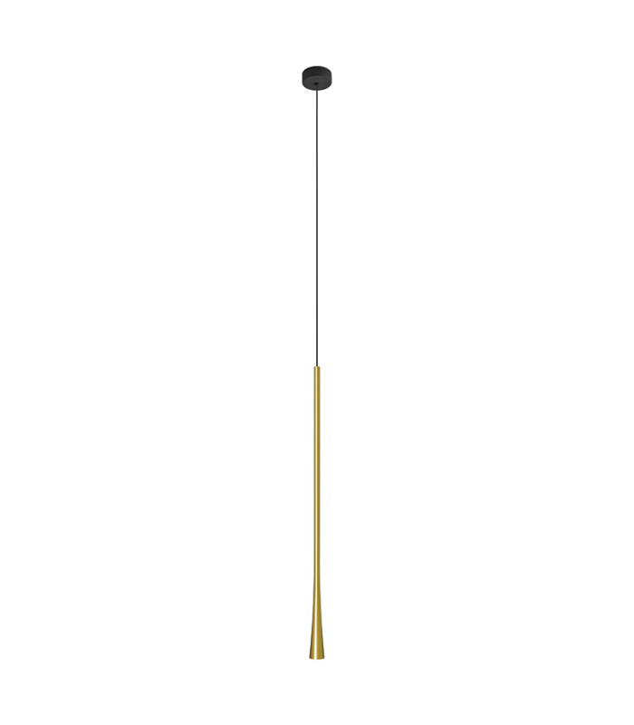 Trikala Slim Pendant Ceiling Light Brass - Black Matt LED 3000K-1
