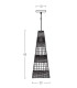 Patras Dome Pendant Ceiling Light Natural 1xE27-3