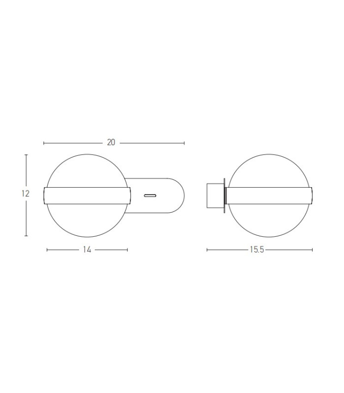 Vinica Globe Wall Lights White Matt LED 3000K-3