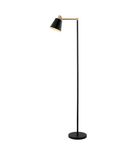Vyronas Task Floor Lamp Black Matt - Gold Matt 1xE27-1