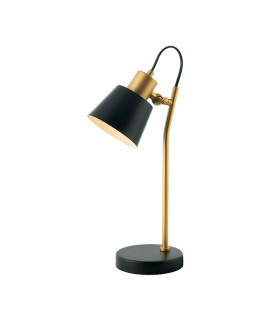 Vyronas Desk Task Lamp Black Matt - Gold Matt 1xE14-1
