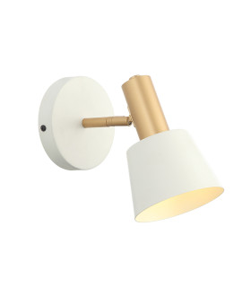 Vyronas Dome Wall Lamp White Matt - Gold Matt 1xE14-1