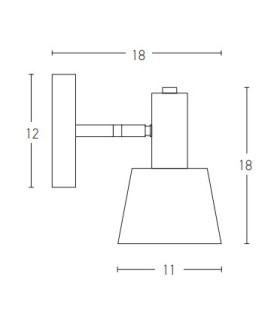Vyronas Dome Wall Lamp White Matt - Gold Matt 1xE14-2