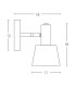 Vyronas Dome Wall Lamp Grey Matt - Gold Matt 1xE14-3