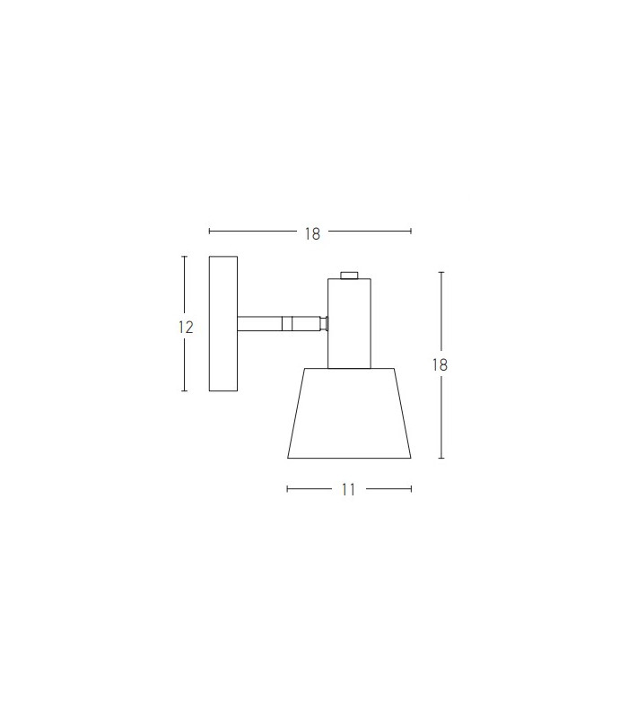 Vyronas Dome Wall Lamp Grey Matt - Gold Matt 1xE14-3