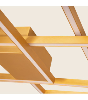 Kalo 90cm Integrated Led Semi Flush Ceiling Light Gold Matt LED 3000K Dimmable-2