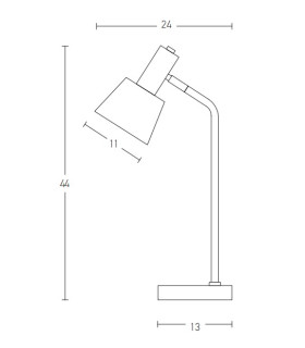 Vyronas Desk Task Lamp Grey Matt - Gold Matt 1xE14-2
