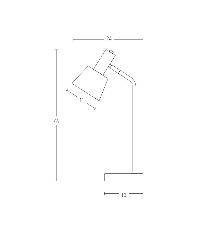 Vyronas Desk Task Lamp Grey Matt - Gold Matt 1xE14-2