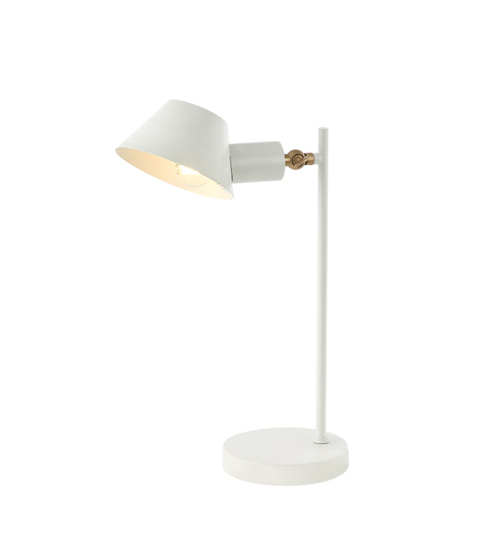 Vyronas Desk Task Lamp White Matt - Gold Matt 1xE27-1