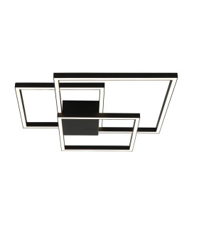 Kalo 56cm Integrated Led Semi Flush Ceiling Light Sandy Black LED 3000K Dimmable-1