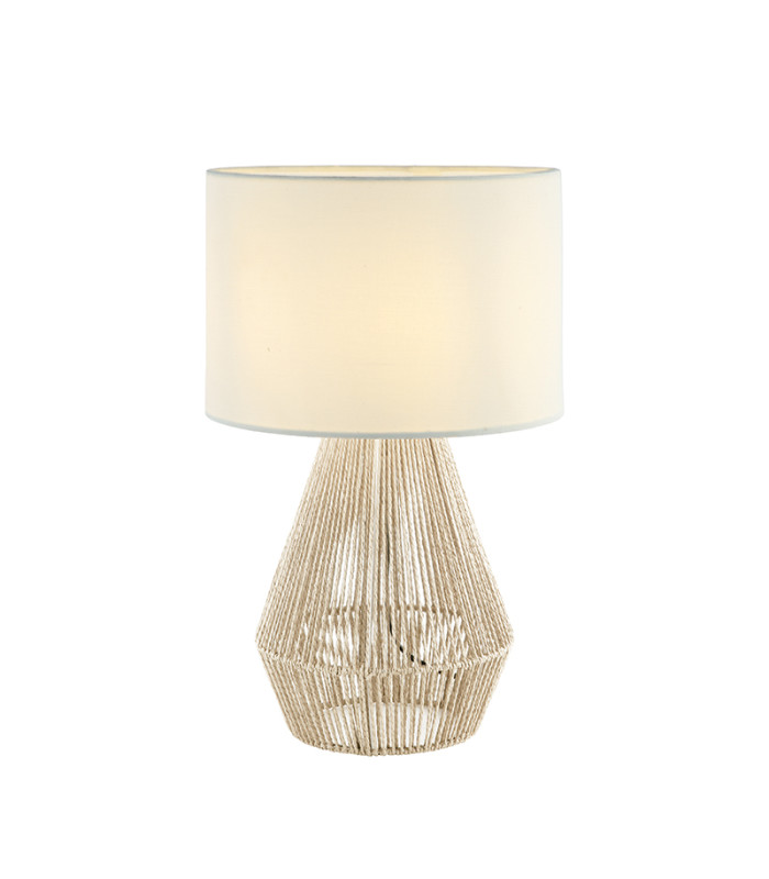 Xanthi Table Lamp With Round Shade Natural - Light Beige 1xE27-1
