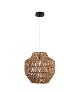 Patras 40cm Wire Frame Pendant Ceiling Light Natural 1xE27-1