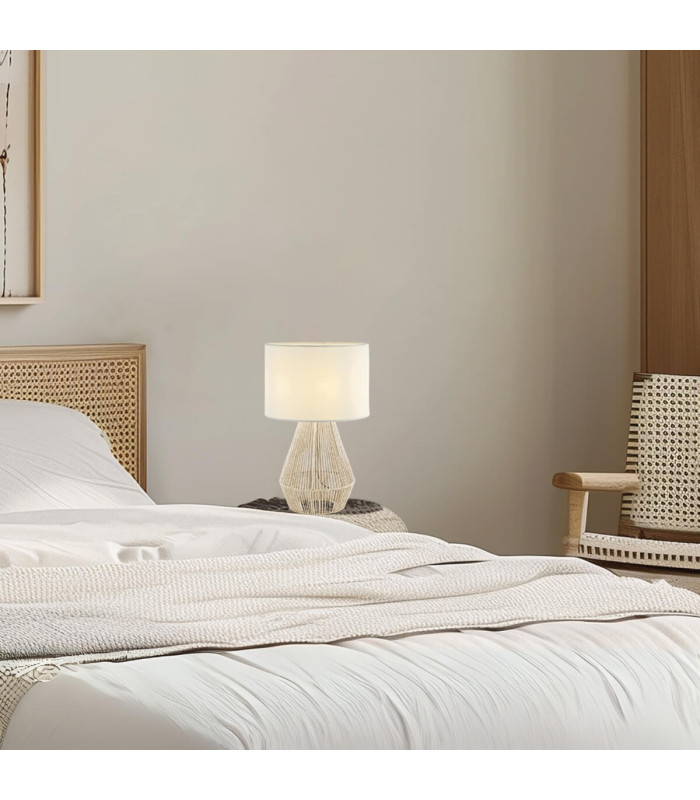 Xanthi Table Lamp With Round Shade Natural - Light Beige 1xE27-2