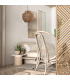 Patras 40cm Wire Frame Pendant Ceiling Light Natural 1xE27-3