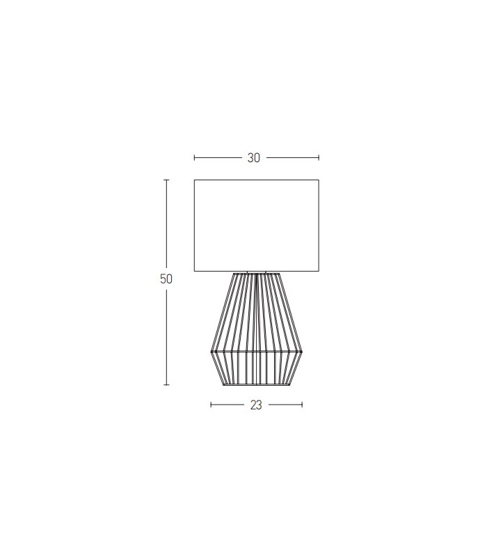 Xanthi Table Lamp With Round Shade Natural - Light Beige 1xE27-4