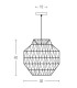 Patras 40cm Wire Frame Pendant Ceiling Light Natural 1xE27-4