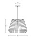 Patras 48cm Wire Frame Pendant Ceiling Light Natural 1xE27-3