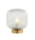 Ymittos Cylindrical Table Lamp Transparent - Antique Brass 1xE27-1