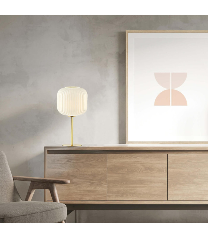 Ymittos Globe Table Lamp White - Gold Matt 1xE27-3