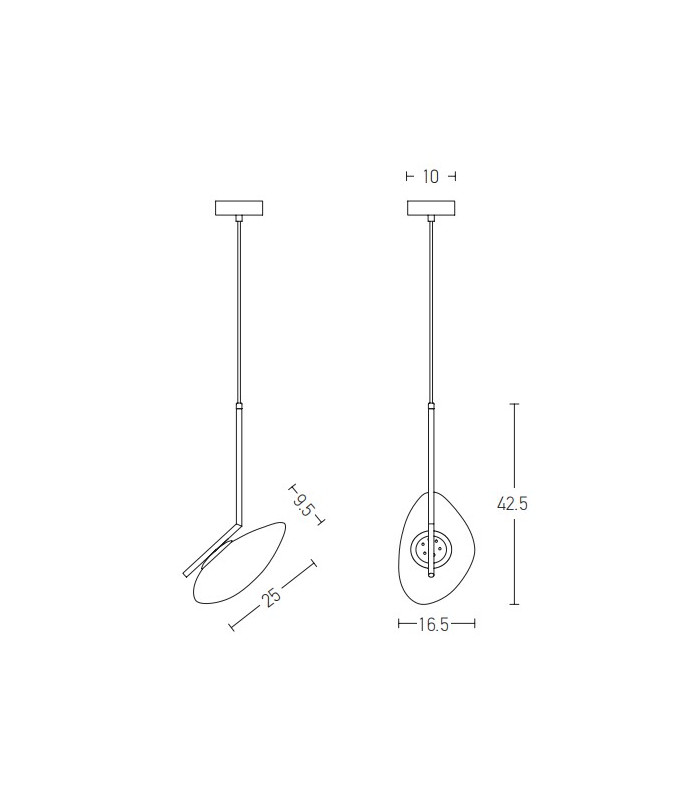 Zygi Pendant Ceiling Light Gold Matt LED 3000K-3