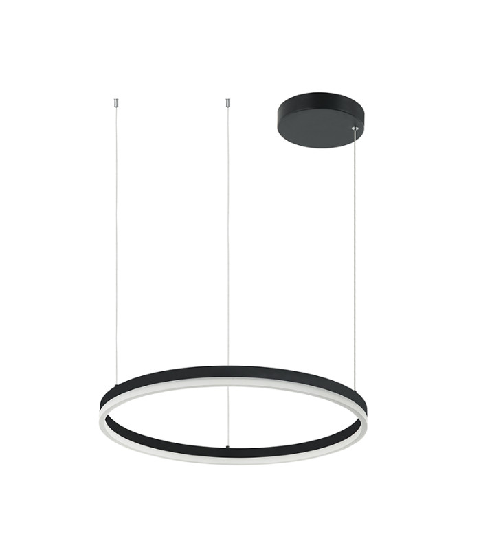 Areos 60cm Pendant Ceiling Light Black Matt LED 3000K Dimmable-1