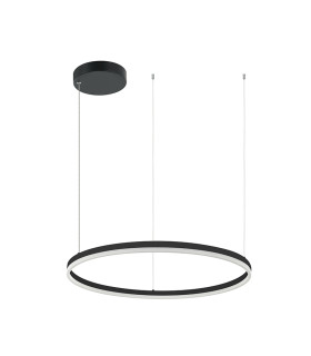Areos 80cm Pendant Ceiling Light Black Matt LED 3000K Dimmable-1