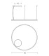 Areos 80cm Pendant Ceiling Light White Matt LED 3000K Dimmable-2