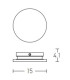 Aretha 15cm Integrated Led Wall Lamp Pure White LED 3000K-3