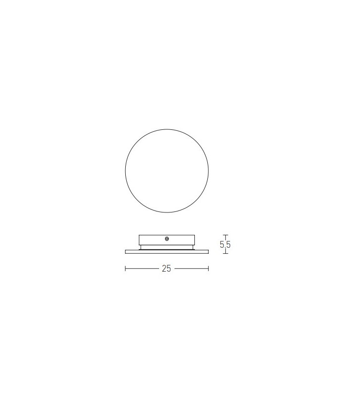Aretha 25cm Integrated Led Wall Lamp Pure White LED 3000K-3
