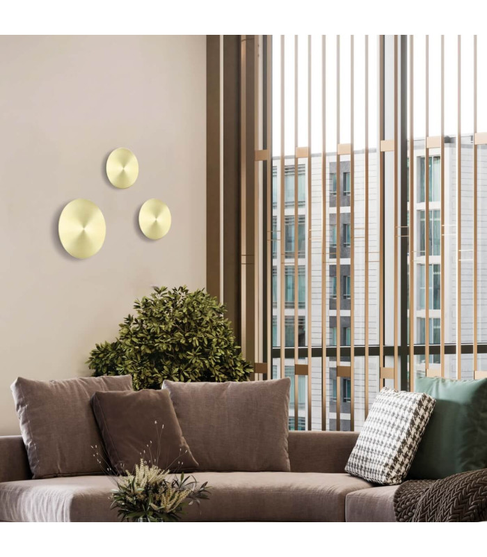 Arionos 24cm Integrated Led Wall Lamp Brushed Brass LED 3000K-2