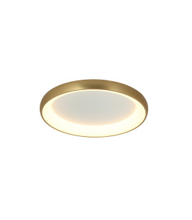 Kampos 40cm Integrated Led Semi Flush Ceiling Light Brushed Gold Matt LED 3000K Dimmable-1