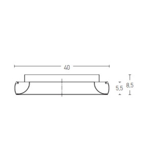 Kampos 40cm Integrated Led Semi Flush Ceiling Light Brushed Gold Matt LED 3000K Dimmable-2