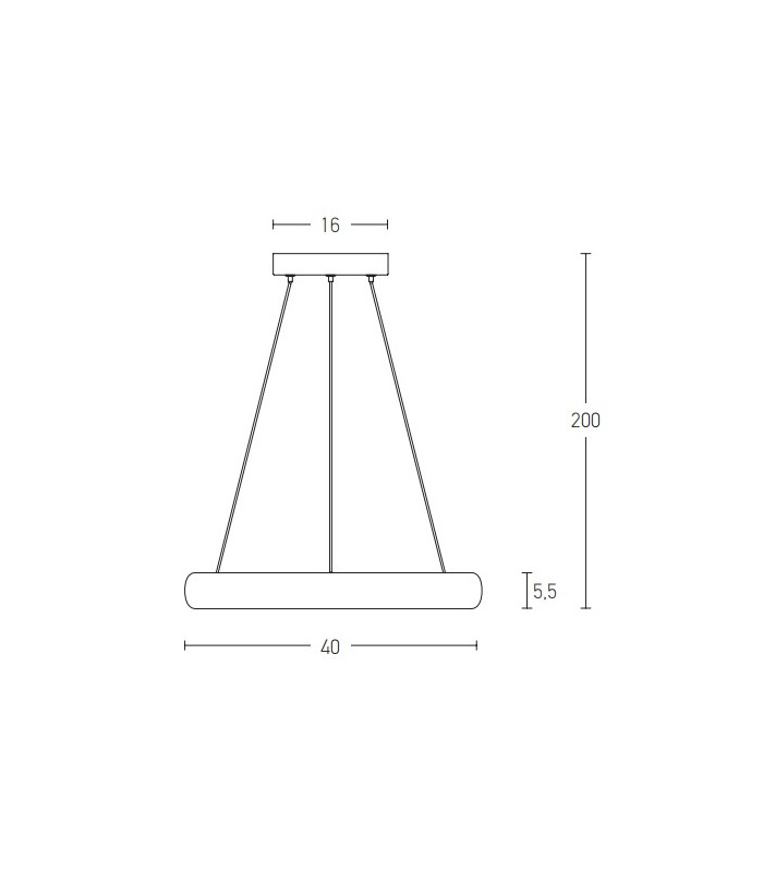 Kampos 40cm Pendant Ceiling Light Sandy White LED 3000K Dimmable-3