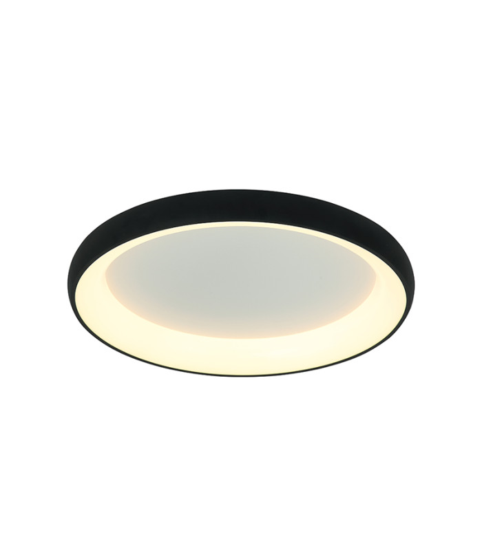 Kampos 60cm Integrated Led Semi Flush Ceiling Light Sandy Black LED 3000K Dimmable-1
