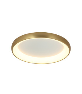 Kampos 60cm Integrated Led Semi Flush Ceiling Light Brushed Gold Matt LED 3000K Dimmable-1