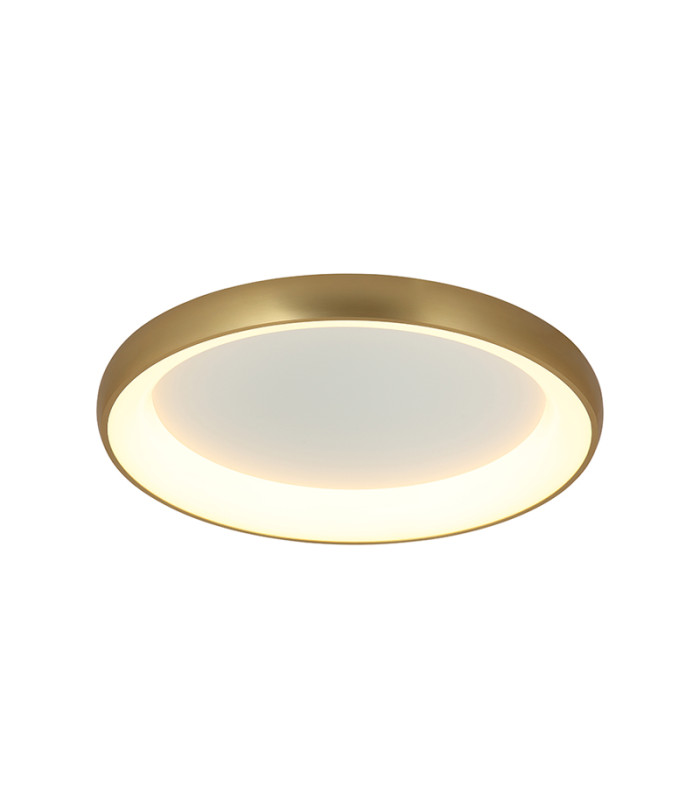 Kampos 60cm Integrated Led Semi Flush Ceiling Light Brushed Gold Matt LED 3000K Dimmable-1