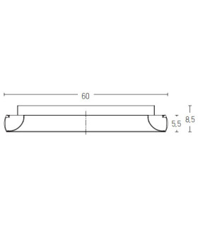 Kampos 60cm Integrated Led Semi Flush Ceiling Light Brushed Gold Matt LED 3000K Dimmable-2