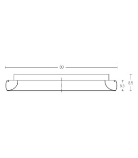 Kampos 80cm Integrated Led Semi Flush Ceiling Light Sandy Black LED 3000K Dimmable-2