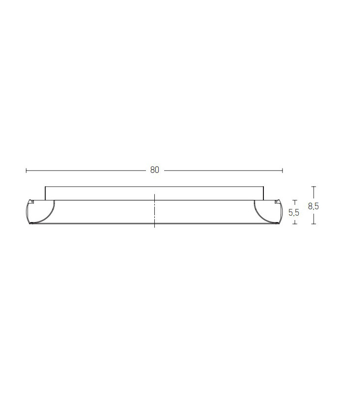 Kampos 80cm Integrated Led Semi Flush Ceiling Light Sandy Black LED 3000K Dimmable-2
