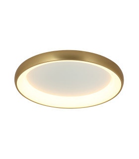 Kampos 80cm Integrated Led Semi Flush Ceiling Light Brushed Gold Matt LED 3000K Dimmable-1