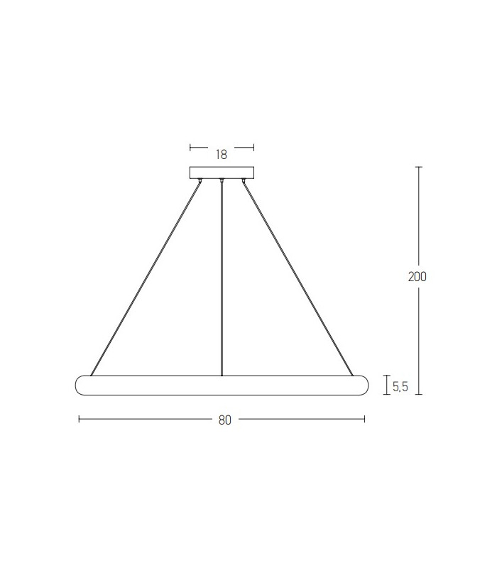 Kampos 80cm Pendant Ceiling Light Sandy White LED 3000K Dimmable-3