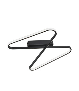 Kantou Integrated Led Semi Flush Ceiling Light Sandy Black LED 3000K-1