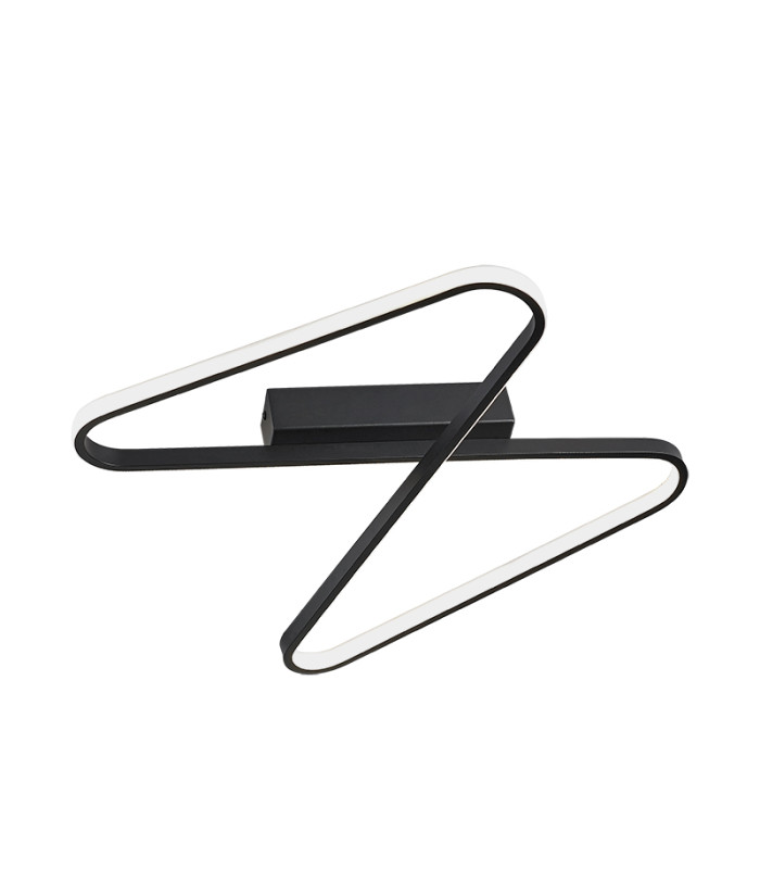 Kantou Integrated Led Semi Flush Ceiling Light Sandy Black LED 3000K-1
