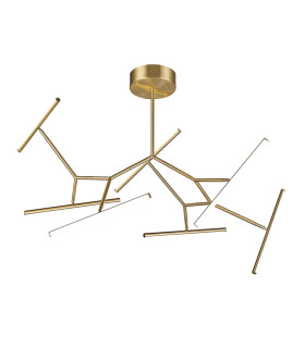 Kato 120cm Integrated Led Semi Flush Ceiling Light Gold Matt LED 3000K Dimmable-1