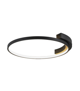 Kavala 52.5cm Integrated Led Semi Flush Ceiling Light Sandy Black LED 3000K-1