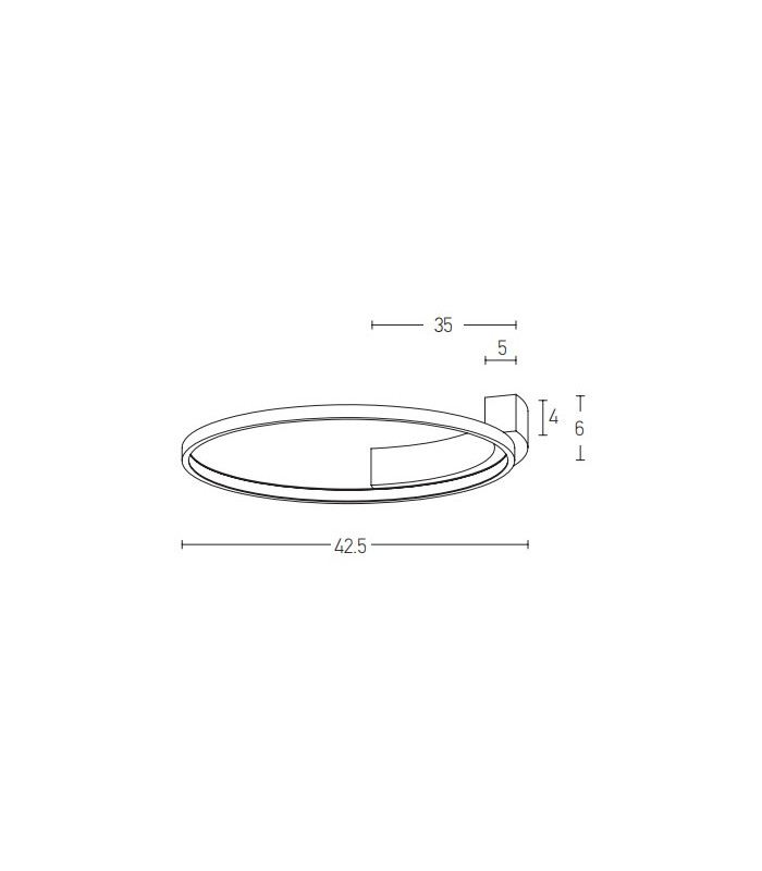 Kavala 42.5cm Integrated Led Semi Flush Ceiling Light Sandy White LED 3000K-3