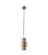 Slimline Slim Pendant Ceiling Light Gold Matt - Chrome Glass 1xE27 - Driver Not Included-1