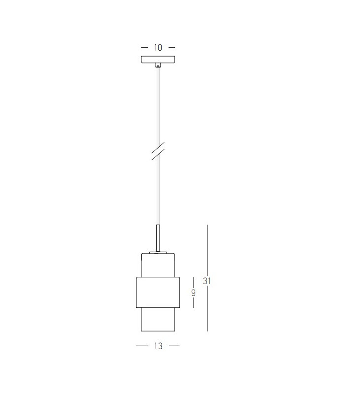 Slimline Slim Pendant Ceiling Light Gold Matt - Chrome Glass 1xE27 - Driver Not Included-3