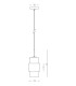 Slimline Slim Pendant Ceiling Light Black Matt - Chrome Glass 1xE27 - Driver Not Included-3