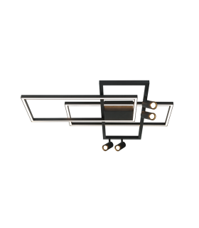 Kalo 90cm Pendant Ceiling Light Sandy Black LED 3000K Dimmable-1